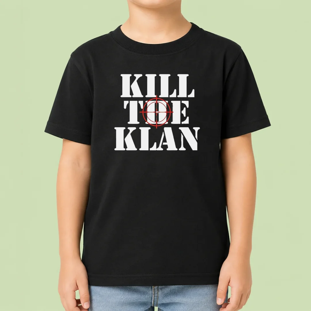 official-kill-the-klan-anti-racism-crosshair-target-graphic-statement-kids-t-shirt Official Kill The Klan Anti Racism Crosshair Target Graphic Statement Kids T-Shirt