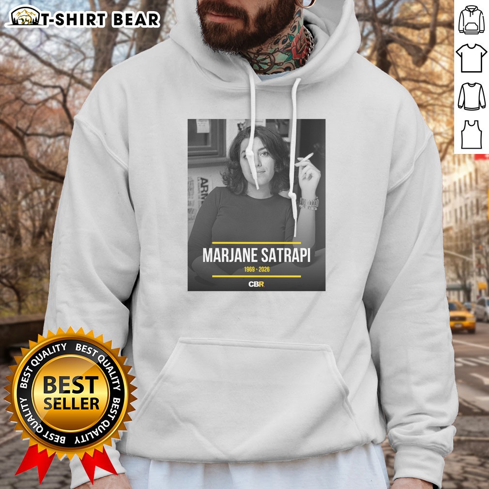 Official Marjane Satrapi French Iranian Artist Author And Filmmaker Dies At 56 Memorial Tribute Hoodie Official Marjane Satrapi French Iranian Artist Author And Filmmaker Dies At 56 Memorial Tribute Hoodie displayed on a mannequin