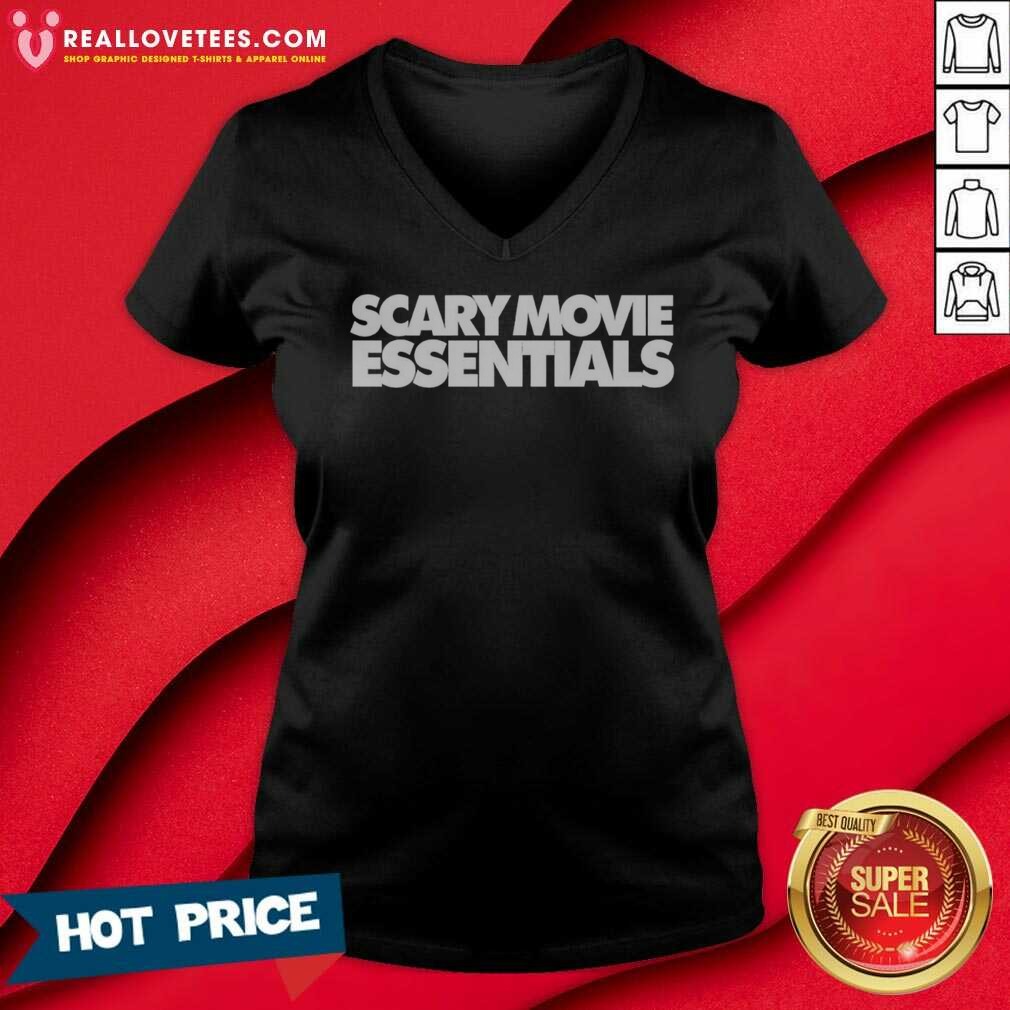 official-marlon-wayans-scary-movie-essentials-v-neck-v-neck-optimized Official Marlon Wayans Scary Movie Essentials v neck optimized black short sleeve shirt with graphic print