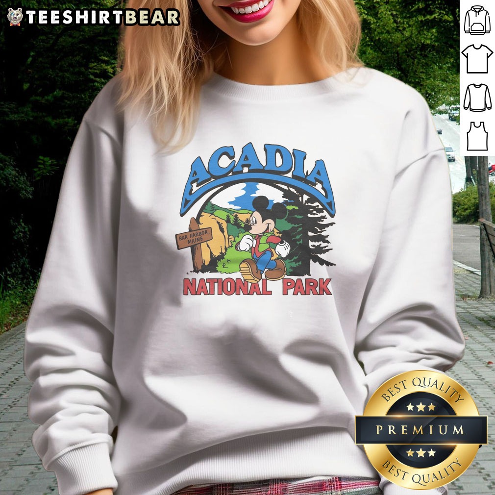 official-mickey-mouse-acadia-national-park-sweatshirt Official Mickey Mouse Acadia National Park Sweatshirt featuring a vibrant graphic design
