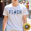 Official Myles Garrett Flash Logo Design NFLPA Graphic Apparel Cotton Shirt displayed on a clean background