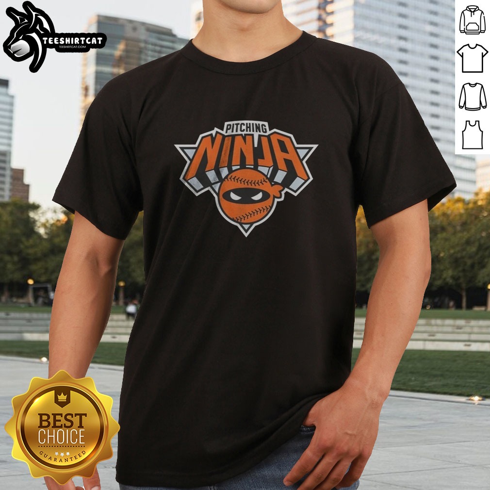 official-new-york-knicks-pitching-ninja-shirt Official New York Knicks Pitching Ninja Shirt featuring vibrant team colors and logo