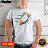 Official Ottawa Charge Rainbow LGBTQ Pride Logo PWHL Graphic shirt showcasing vibrant colors and pride.
