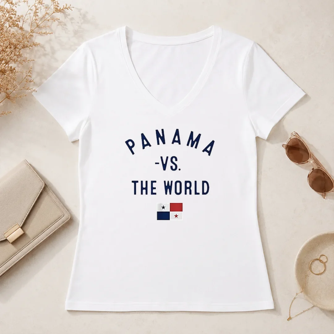 Official Panama Vs The World Panama Flag Panama National Soccer Team FIFA World Cup 2026 V Neck Shirt Official Panama Vs The World Panama Flag Panama National Soccer Team FIFA World Cup 2026 V-Neck Shirt
