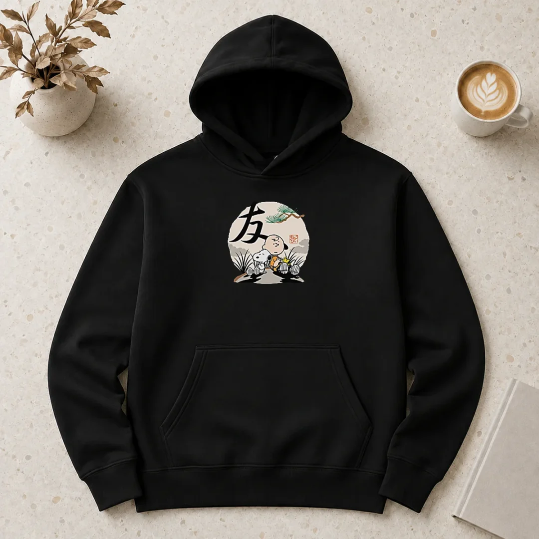 official-peanuts-charlie-brown-friends-japan-mens-hoodie Official Peanuts Charlie Brown Friends Japan Mens Hoodie