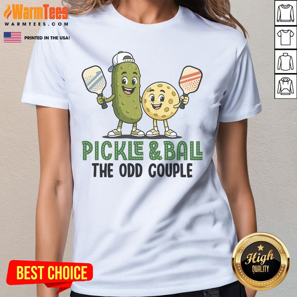 official-pickle-and-ball-the-odd-couple-pickleball-matching-ladies-tee Official Pickle And Ball The Odd Couple Pickleball Matching ladies tee featuring vibrant graphics and comfortable fit