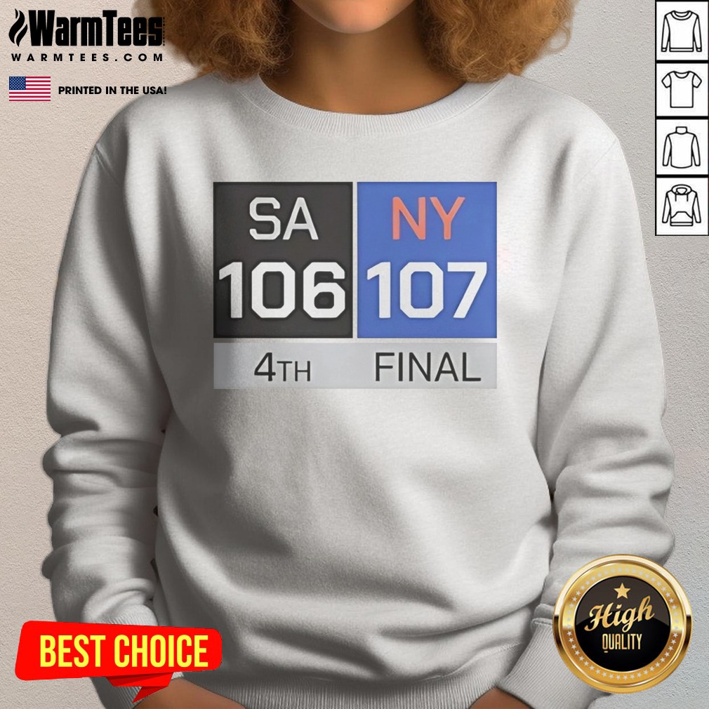 official-san-antonio-spurs-vs-new-york-knicks-final-score-sweatshirt Official San Antonio Spurs Vs New York Knicks Final Score sweatshirt featuring game details on a cozy crewneck sweatshirt