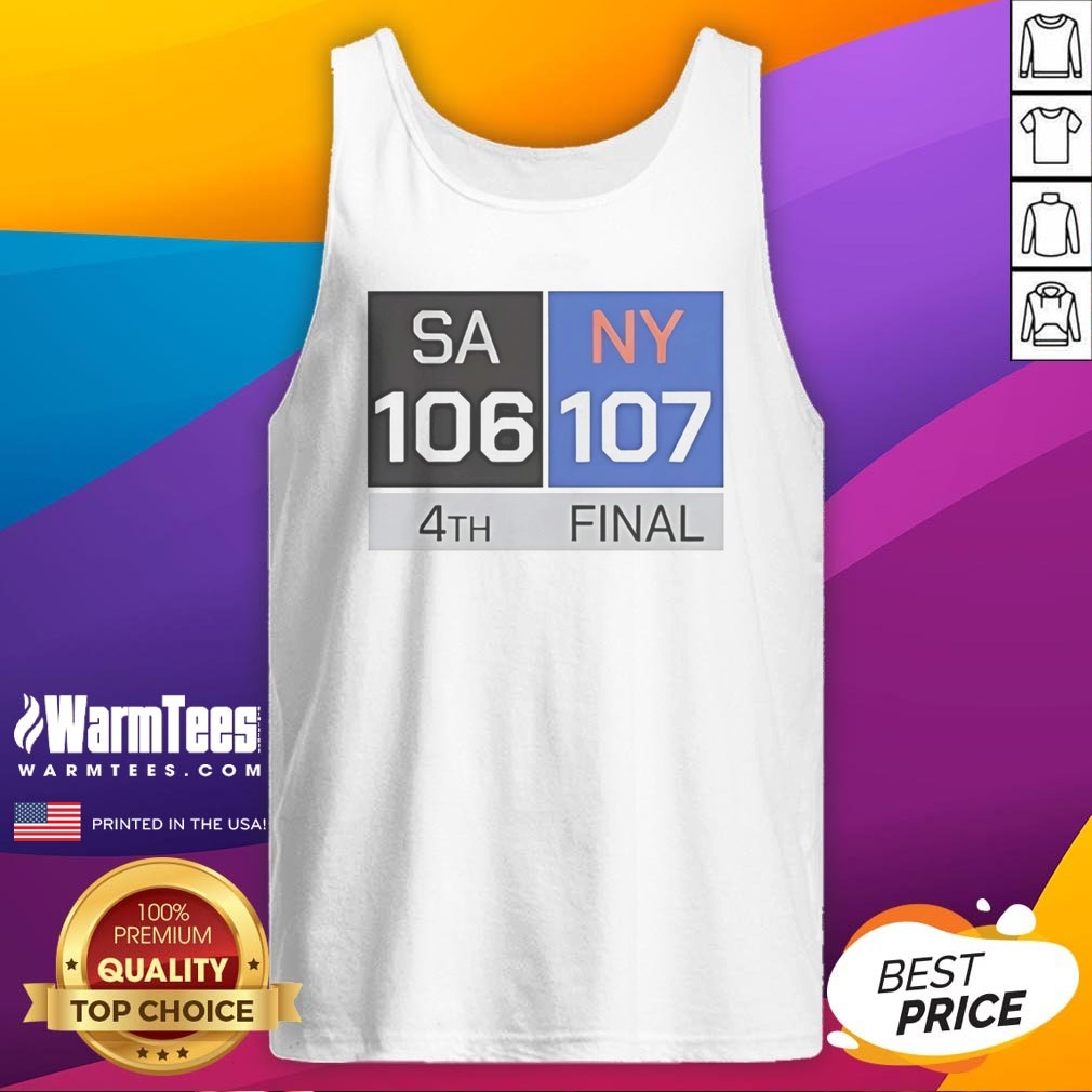 official-san-antonio-spurs-vs-new-york-knicks-final-score-tank-top Official San Antonio Spurs Vs New York Knicks Final Score tank top in black, featuring game score details