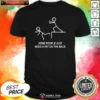 Official Stick Figure Some People Just Need A Pat On The Back Cliff Push shirt optimized on a classic crew neck tee in charcoal gray