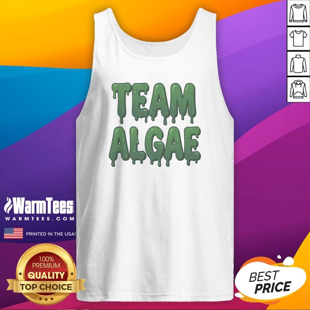 official-team-algae-slimy-green-drip-typography-humor-tank-top Official Team Algae Slimy Green Drip Typography Humor Tank Top