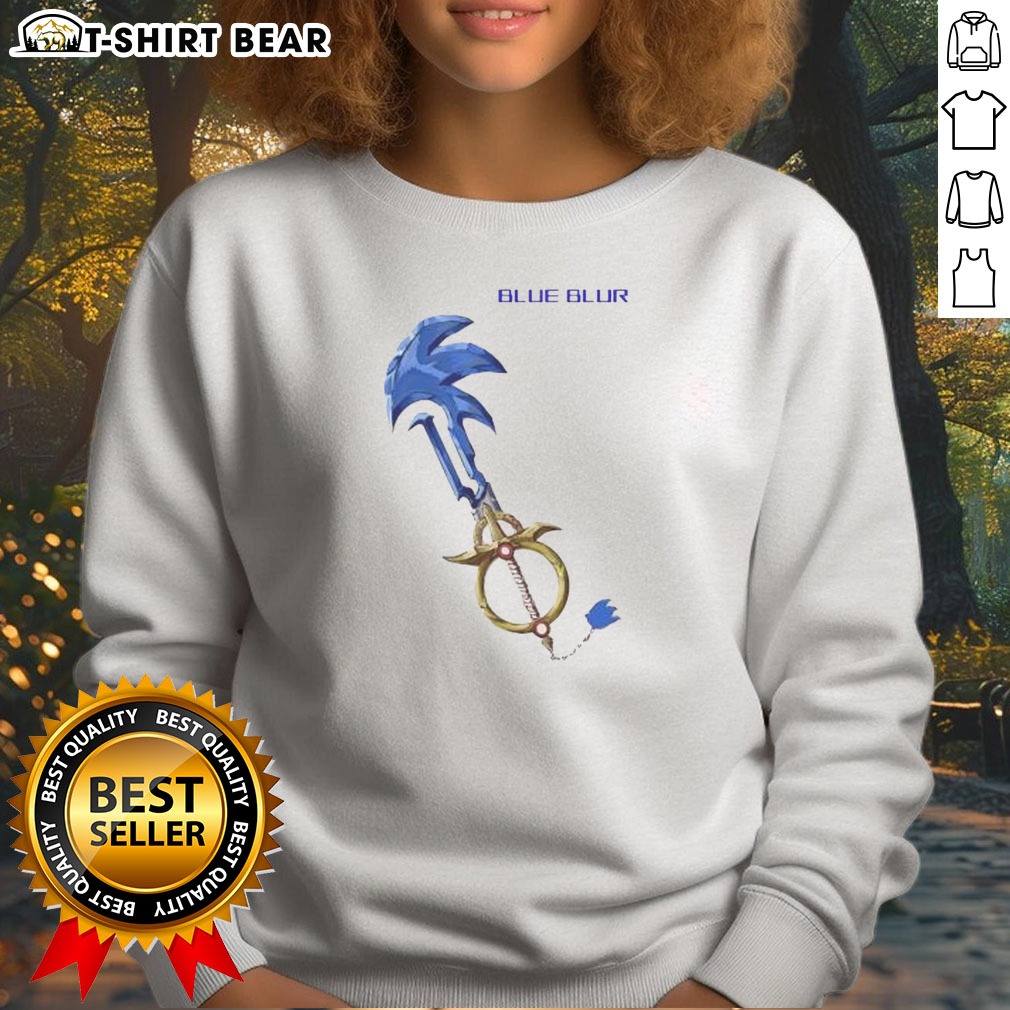 Official The Hedgehog Keyblade Blue Blur Design Sweatshirt Official The Hedgehog Keyblade Blue Blur Design Sweatshirt