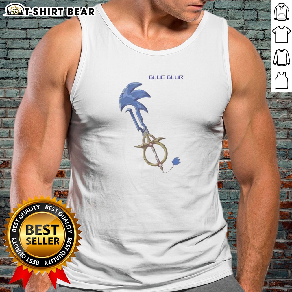 Official The Hedgehog Keyblade Blue Blur Design Tank Top Official The Hedgehog Keyblade Blue Blur Design Tank Top