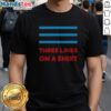 Official Three Parallel Horizontal Blue Lines Shirt Three Lines On A Shirt