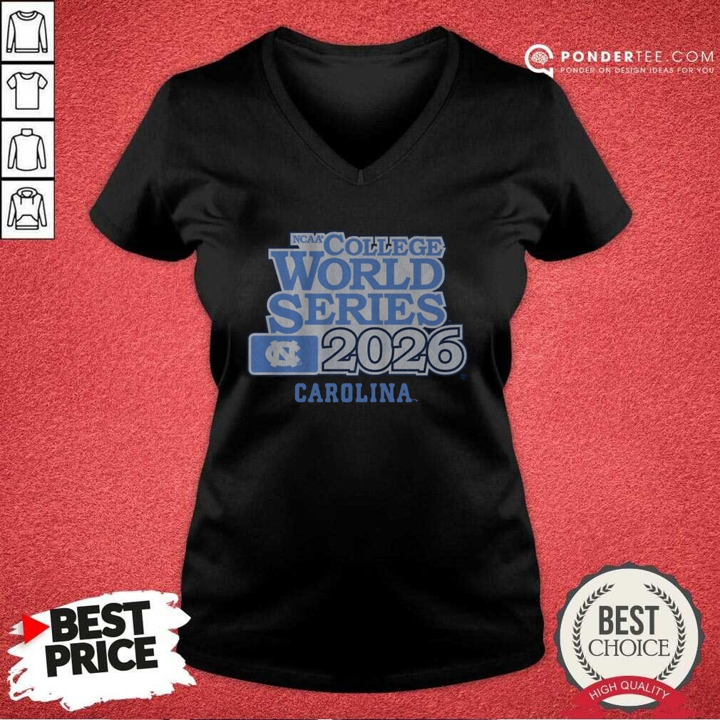 official-unc-baseball-2026-college-world-series-v-neck-optimized Official UNC Baseball 2026 College World Series v neck optimized garment showcasing vibrant team colors.