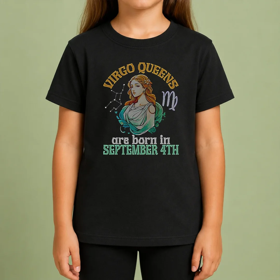 Official Virgo Queens Are Born In September 4th Kids T Shirt Official Virgo Queens Are Born In September 4th Kids T-Shirt