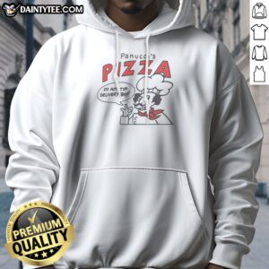 Original Panucci'S Pizza Do Not Tip Delivery Boy Hoodie in black, featuring bold white text on front