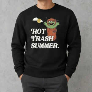 Pretty Vintage Oscar The Grouch Trash Can Hot Trash Summer Sweater