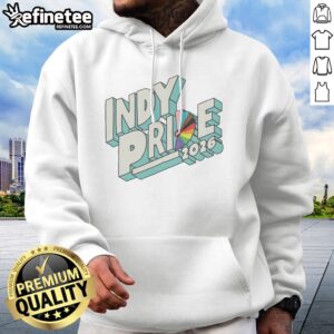 Awesome Indianapolis Indy Pride 2026 hoodie featuring vibrant colors and a unique design.