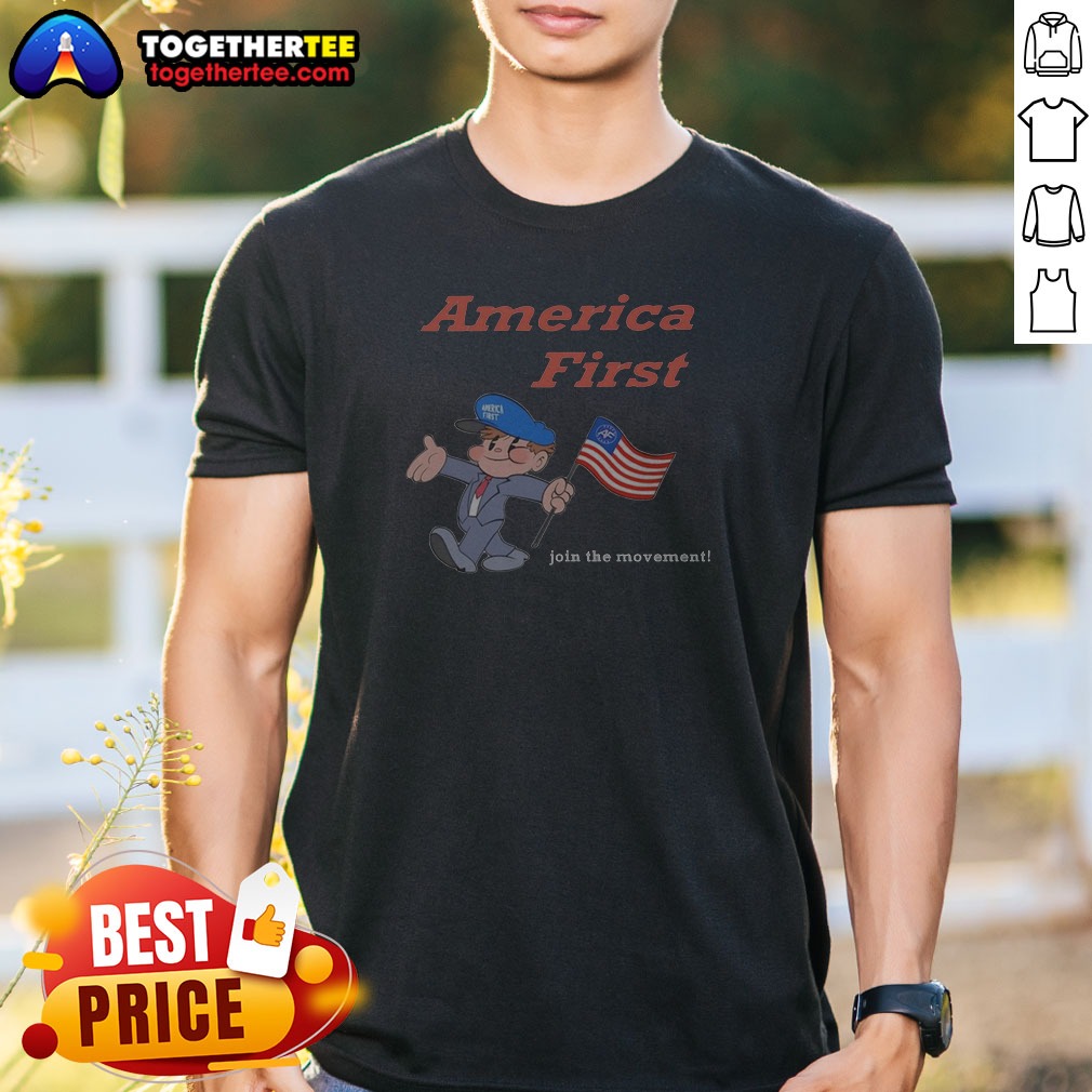 original-america-first-join-the-movement-shirt Original America First Join The Movement Shirt in classic fit with bold text design