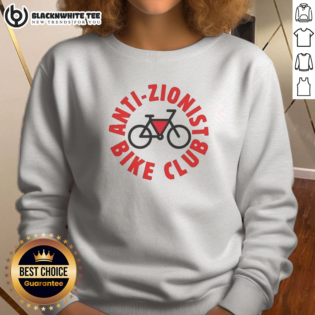 Original Anti Zionist Bike Club Sweashirt Original Anti Zionist Bike Club Sweashirt featuring bold text on a comfortable crewneck sweatshirt