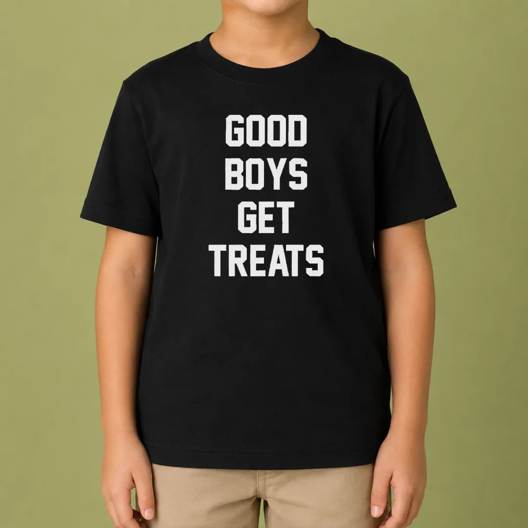 original-boys-get-treats-text-kids-t-shirt Original Boys Get Treats Text Kids T-Shirt