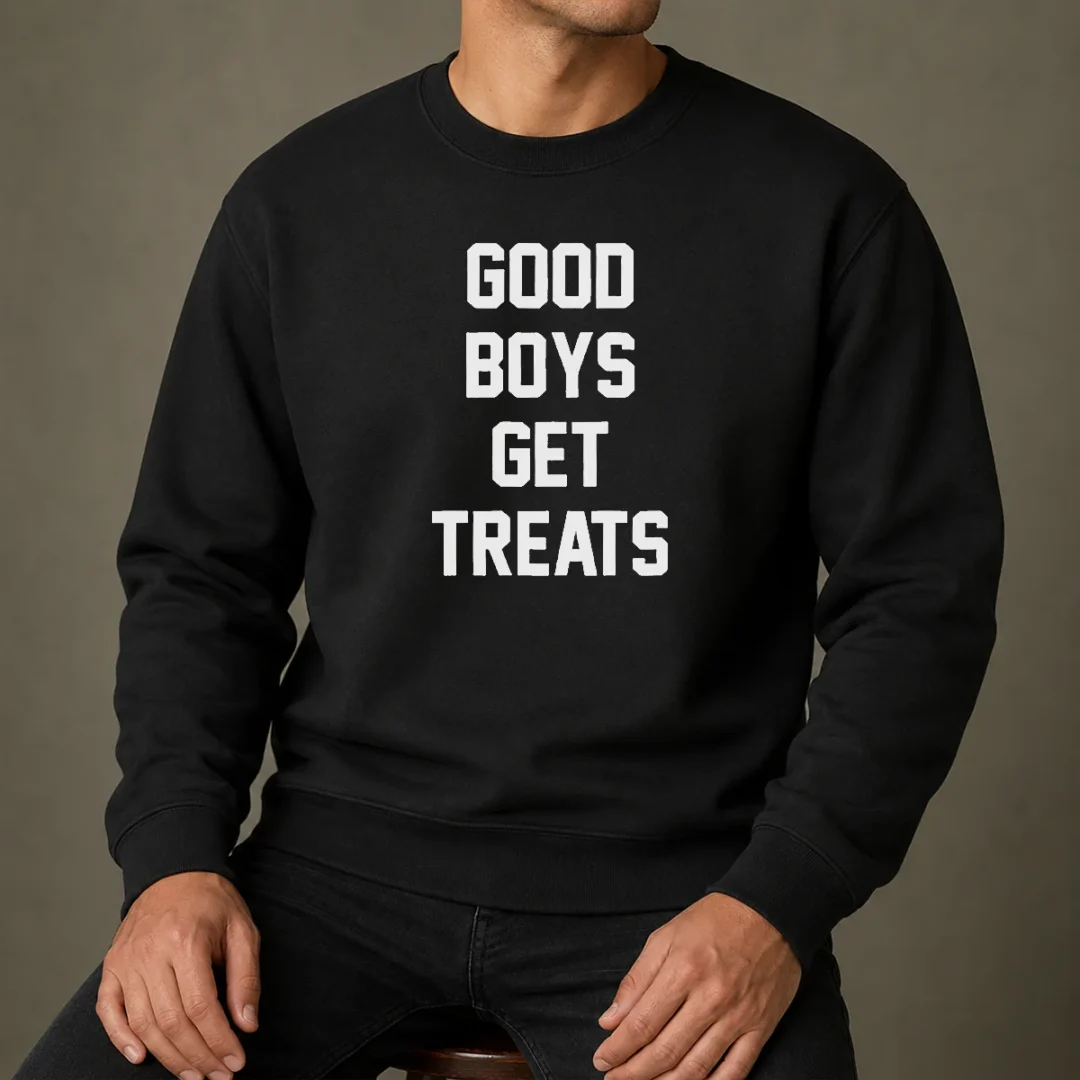 original-boys-get-treats-text-sweater Original Boys Get Treats Text Sweater