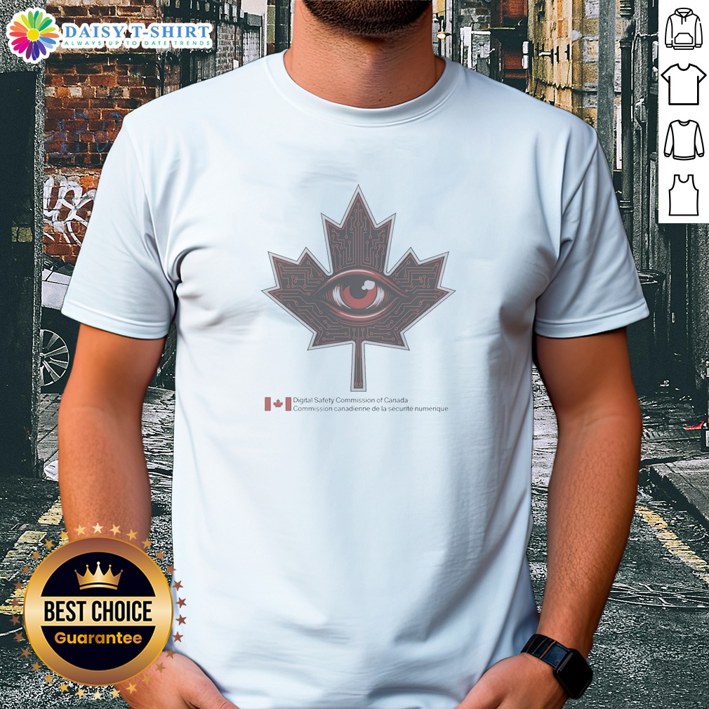 Original Digital Safety Commission Of Canada Maple Leaf Eye Circuitry Surveillance Shirt Original Digital Safety Commission Of Canada Maple Leaf Eye Circuitry Surveillance