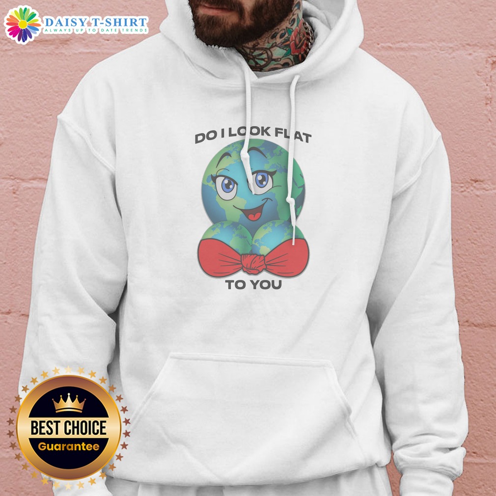 original-do-i-look-flat-to-you-hoodie Original Do I Look Flat To You Hoodie in black, featuring bold white text on front, comfortable pullover style with hood and front pocket