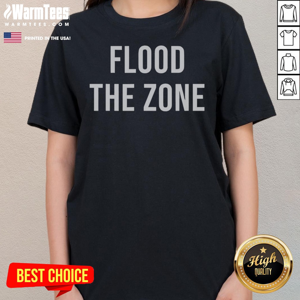 original-flood-the-zone-ladies-tee Original Flood The Zone ladies tee featuring a vibrant design on a comfortable fabric.