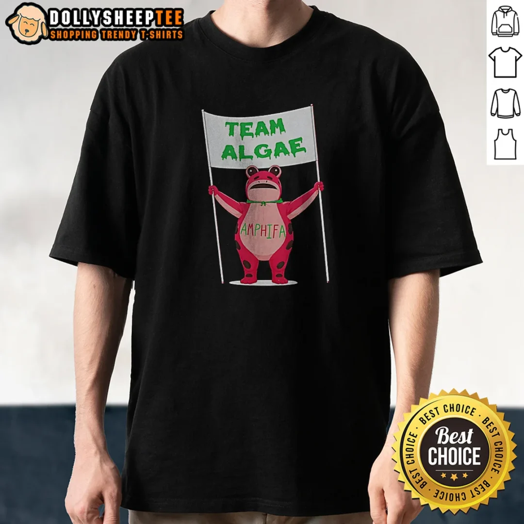 Original Frog Holding Team Algae Amphifa Shirt Original Frog Holding Team Algae Amphifa