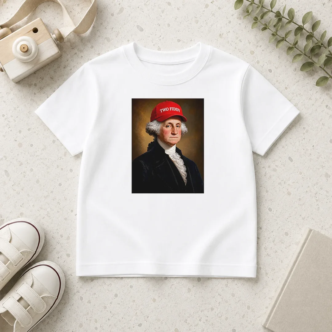 original-george-washington-president-america-hat-with-two-fiddy-kids-t-shirt Original George Washington President America Hat With Two Fiddy Kids T-Shirt