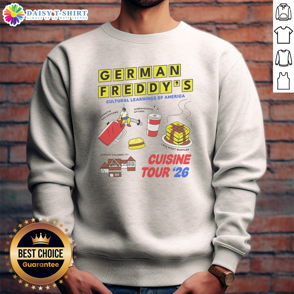 original-german-freddys-cultural-learnings-of-america-cuisine-tour-26-waffles-gas-sweashirt Original German Freddys Cultural Learnings Of America Cuisine Tour 26 Waffles Gas Sweashirt