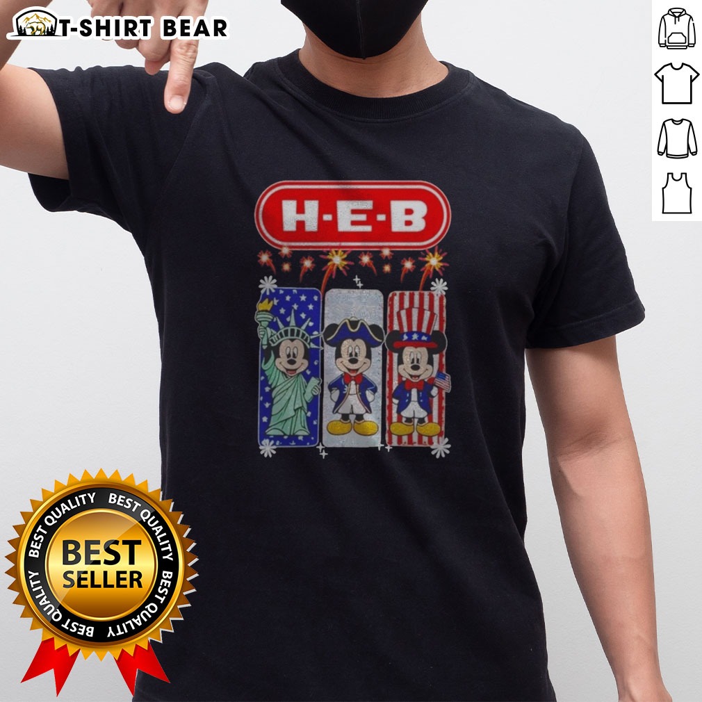 Original H E B Mickey Mouse USA Patriotic Fireworks Shirt Original H E B Mickey Mouse USA Patriotic Fireworks Shirt featuring a festive Mickey Mouse design with fireworks on a comfortable cotton tee