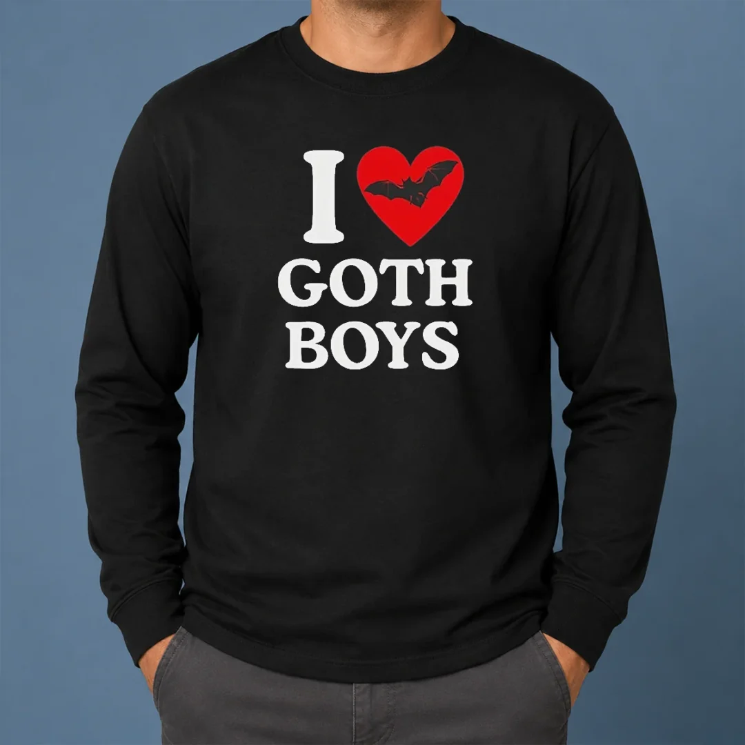 Original I Love Goth Boys Long Sleeve Shirt Original I Love Goth Boys Long Sleeve Shirt