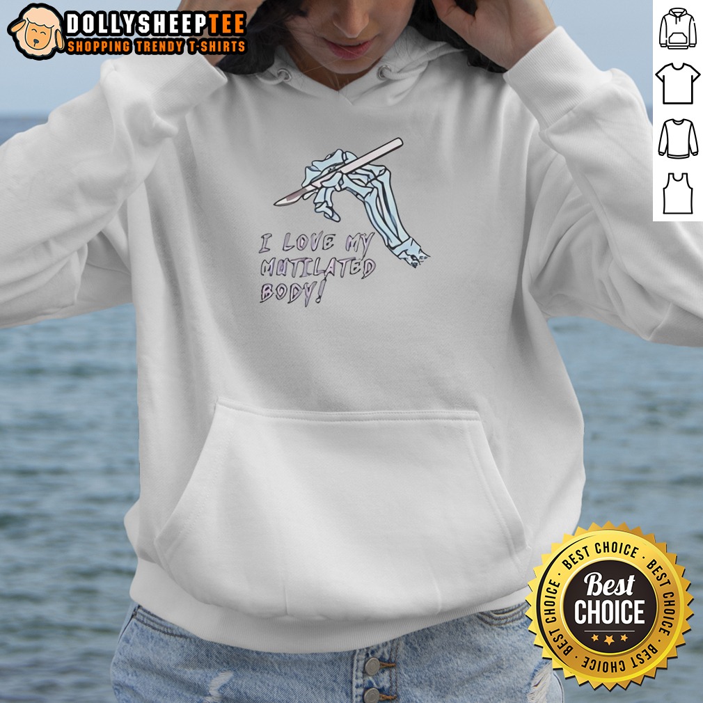 original-i-love-my-mutilated-body-hoodie Original I Love My Mutilated Body Hoodie in black, front view with bold white text design