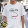 Original Just A Texas Girl Living In A Virginia World Map Shirt featuring a detailed map print on a comfortable casual tee