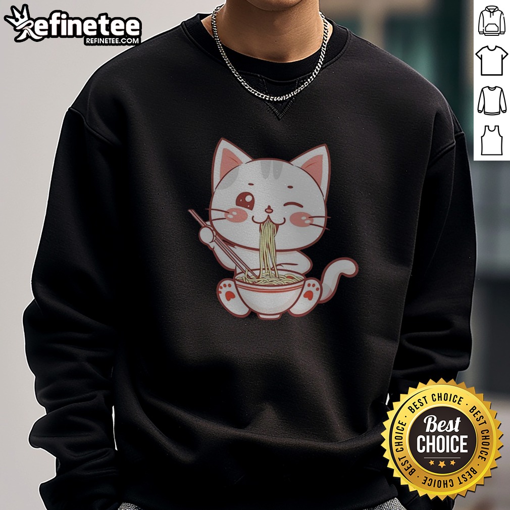 original-kawaii-ramen-eating-cat-bowl-noodles-japanese-anime-food-lover-sweatshirt Original Kawaii Ramen Eating Cat Bowl Noodles Japanese Anime Food Lover sweatshirt featuring a playful cat design.