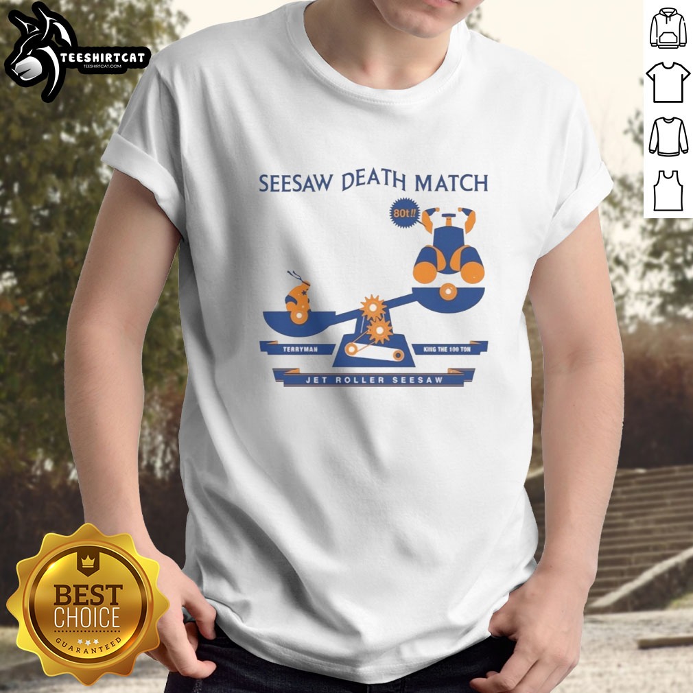 original-kinnikuman-seesaw-death-match-80t-terryman-king-the-100-ton-jet-roller-seesaw-shirt Original Kinnikuman Seesaw Death Match 80t Terryman King The 100 Ton Jet Roller Seesaw Shirt featuring vibrant graphics