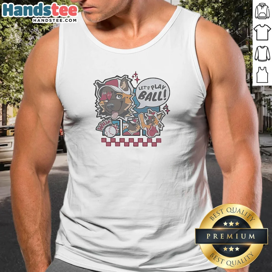 original-let-s-play-ball-cartoon-dog-tank-top Original Let'S Play Ball Cartoon Dog Tank Top