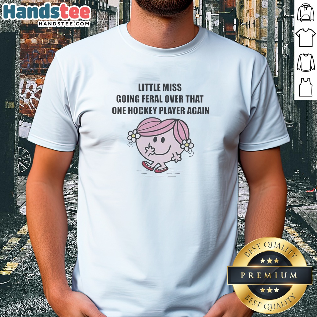 original-little-miss-going-feral-over-that-one-hockey-player-again-cartoon-humor-shirt-1 Original Little Miss Going Feral Over That One Hockey Player Again Cartoon Humor Shirt featuring a playful graphic on a comfortable crewneck tee