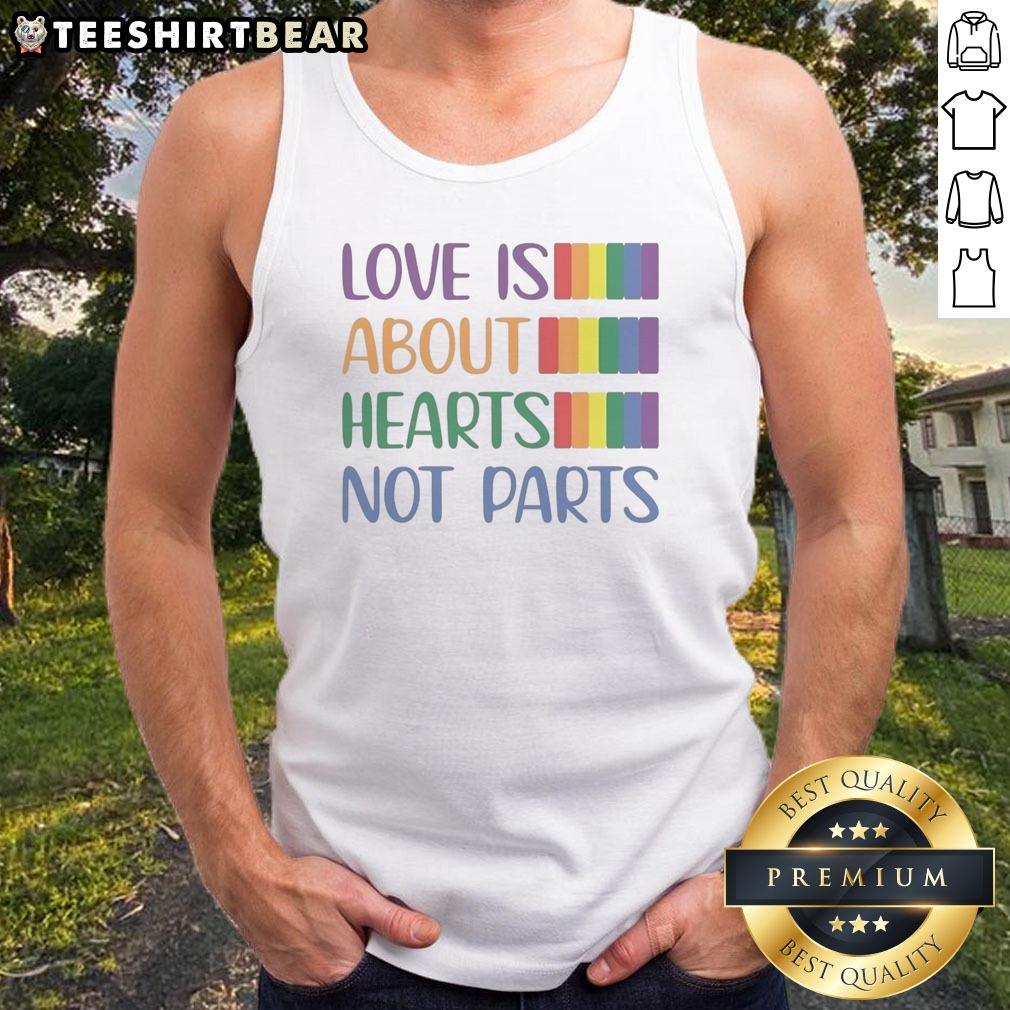 original-love-is-about-hearts-not-parts-pride-month-tank-top Original Love Is About Hearts Not Parts Pride Month Tank top in vibrant colors, perfect for celebrating love.
