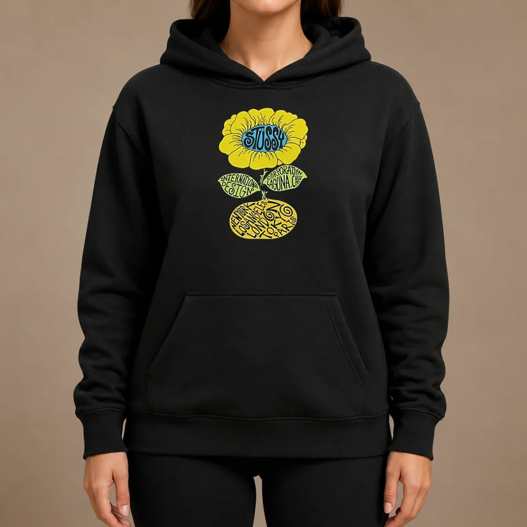 Original Love Island UK Tommy Murphy Stussy Sunflower Hoodie Original Love Island UK Tommy Murphy Stussy Sunflower Hoodie
