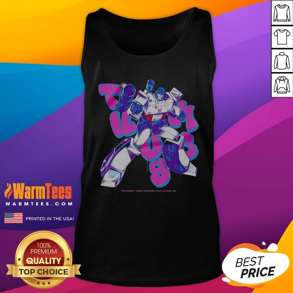 original-megatron-transformers-thumbs-second-form-2026-tank-top Original Megatron Transformers Thumbs Second Form 2026 tank top featuring bold graphic print on a sleeveless cotton garment
