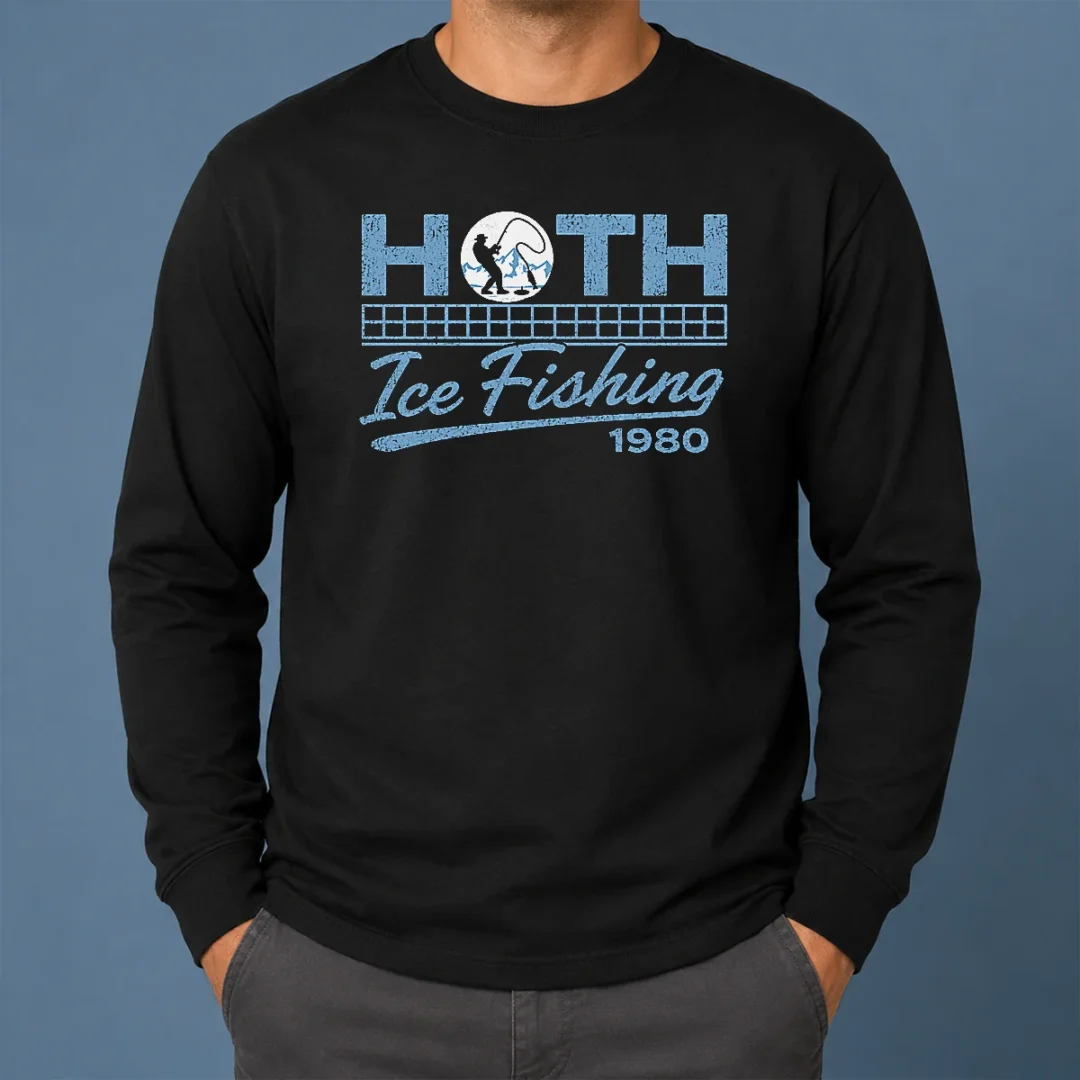 Original Old School Cold Wilderness ICE Fishing Long Sleeve Shirt Original Old School Cold Wilderness ICE Fishing Long Sleeve Shirt