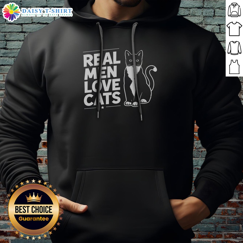 original-real-men-love-cats-hoodie Original Real Men Love Cats Hoodie in a cozy setting, perfect for cat lovers.