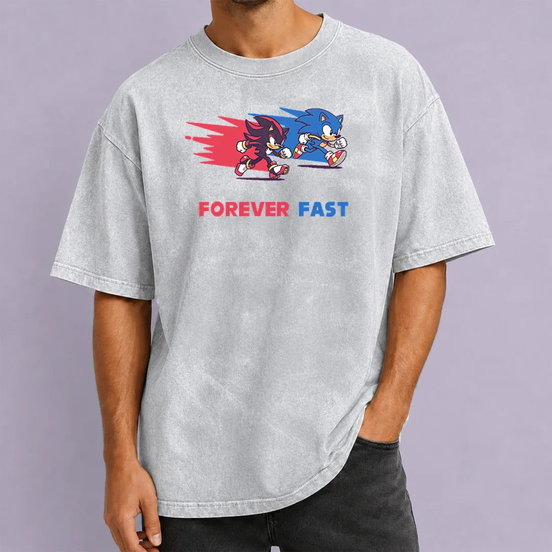 original-shadow-the-hedgehog-forever-fast-cartoon-washed-t-shirt Original Shadow The Hedgehog Forever Fast Cartoon Washed T-Shirt