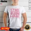 Original Stop Asian Hate With Pink Blossom Flower Sign Symbol Protest Activism