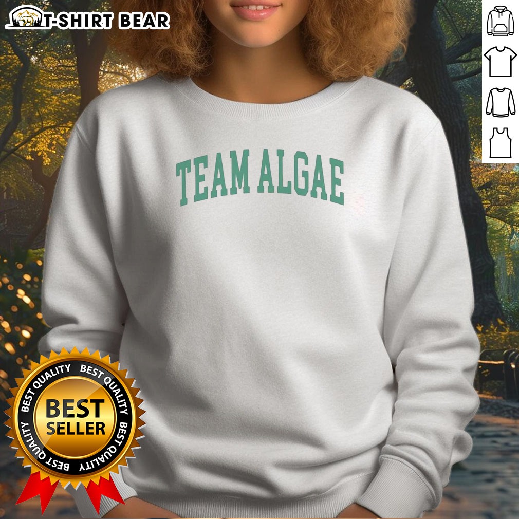 Original Team Algae Reflecting Pool Anti Trump Sweatshirt Original Team Algae Reflecting Pool Anti Trump Sweatshirt in charcoal gray, front view with bold graphic print