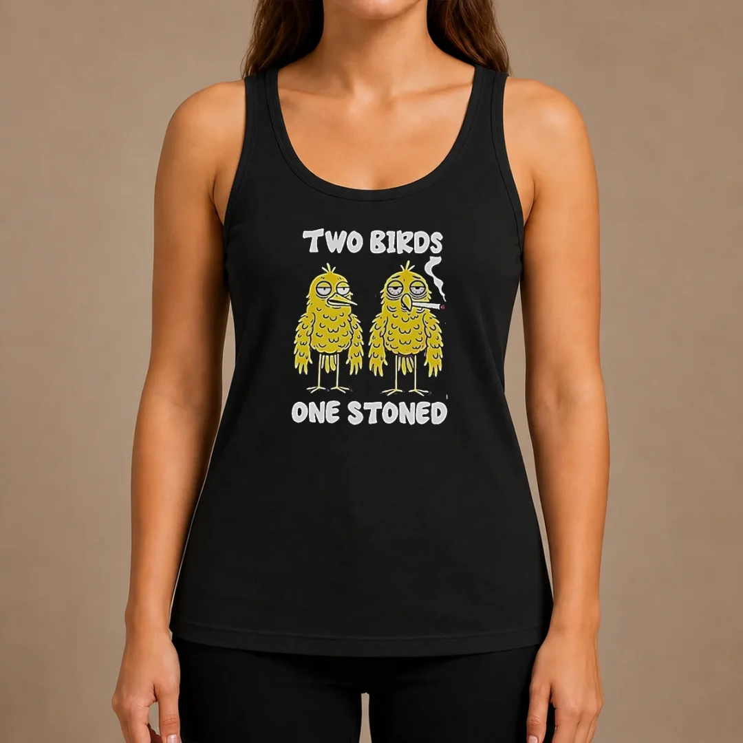 original-two-birds-one-stoned-smoking-tank-top Original Two Birds One Stoned Smoking Tank Top