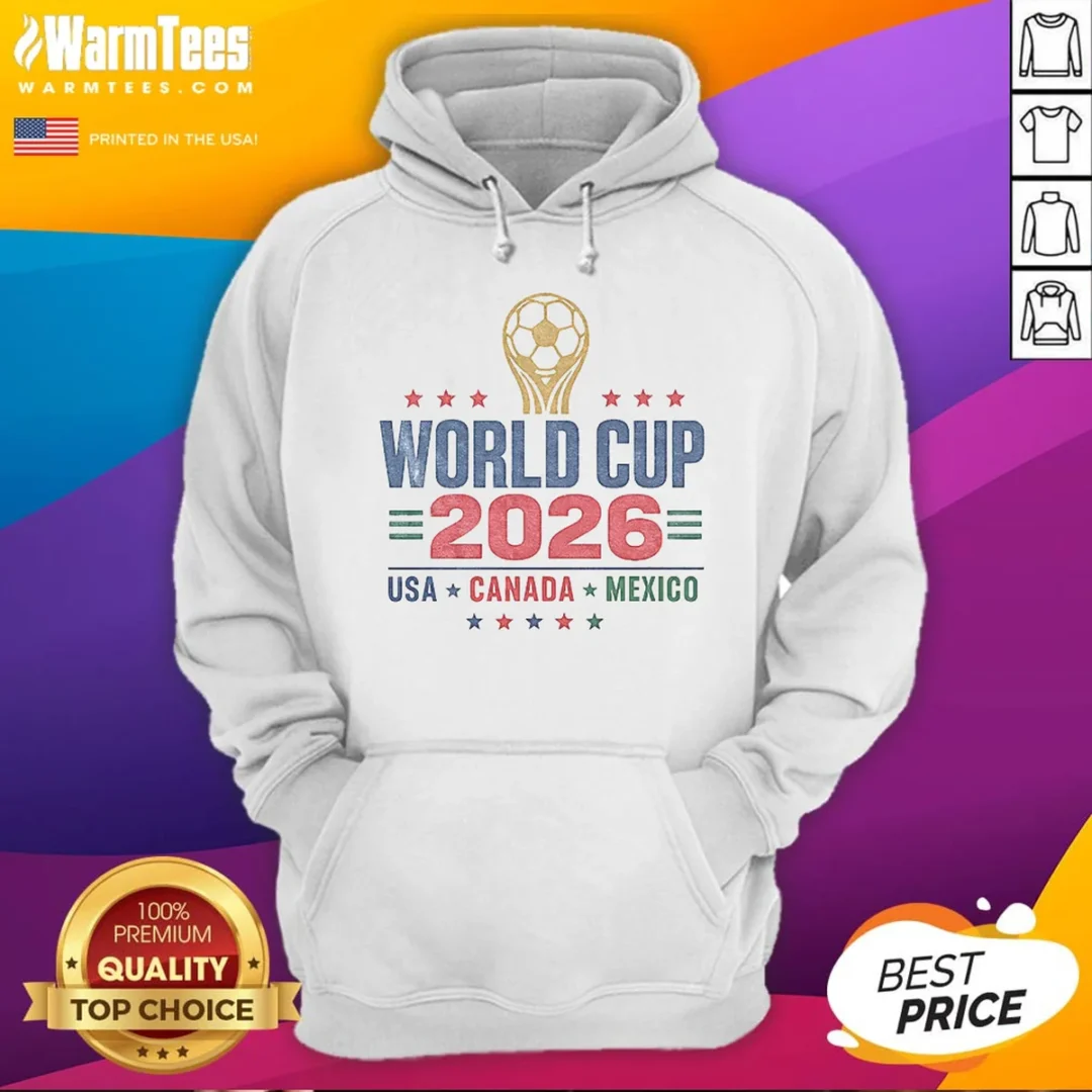original-vintage-2026-world-cup-usa-canada-mexico-soccer-hoodie Original Vintage 2026 World Cup USA Canada Mexico Soccer Hoodie in black with front pocket and drawstring hood